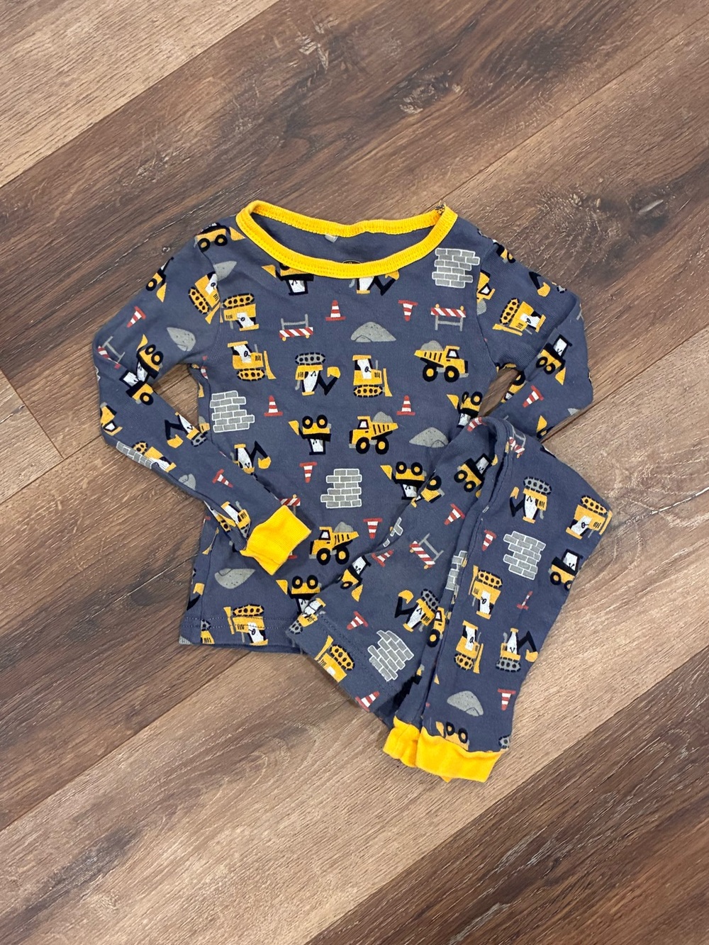 John Deere Construction Pajama Matching Pants Set Truck Dozer Equipment 12m